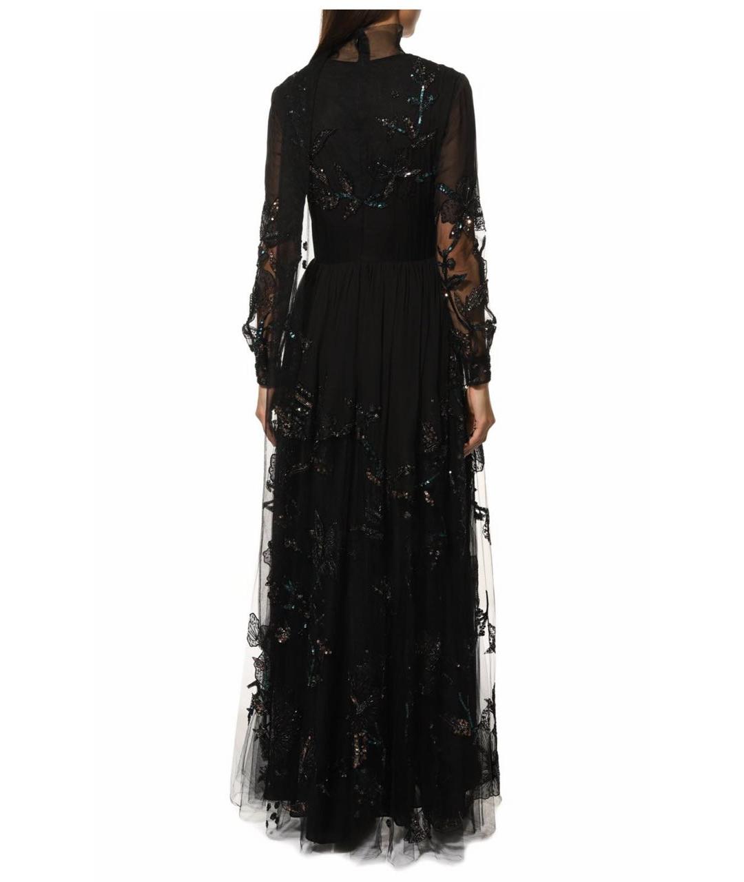 VALENTINO Черное шелковое вечернее платье, фото 6