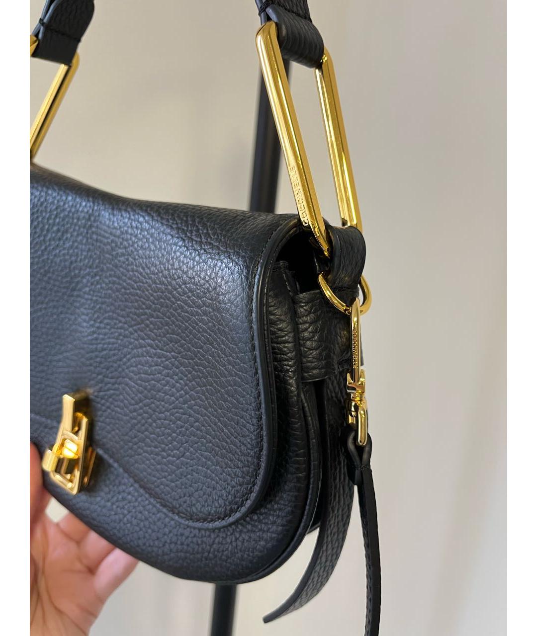 COCCINELLE Черная кожаная сумка через плечо, фото 2