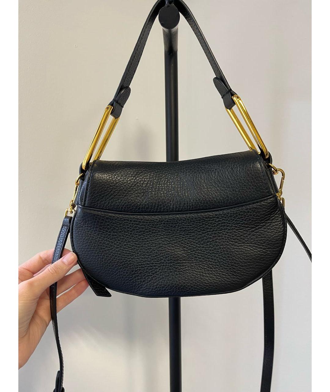 COCCINELLE Черная кожаная сумка через плечо, фото 3