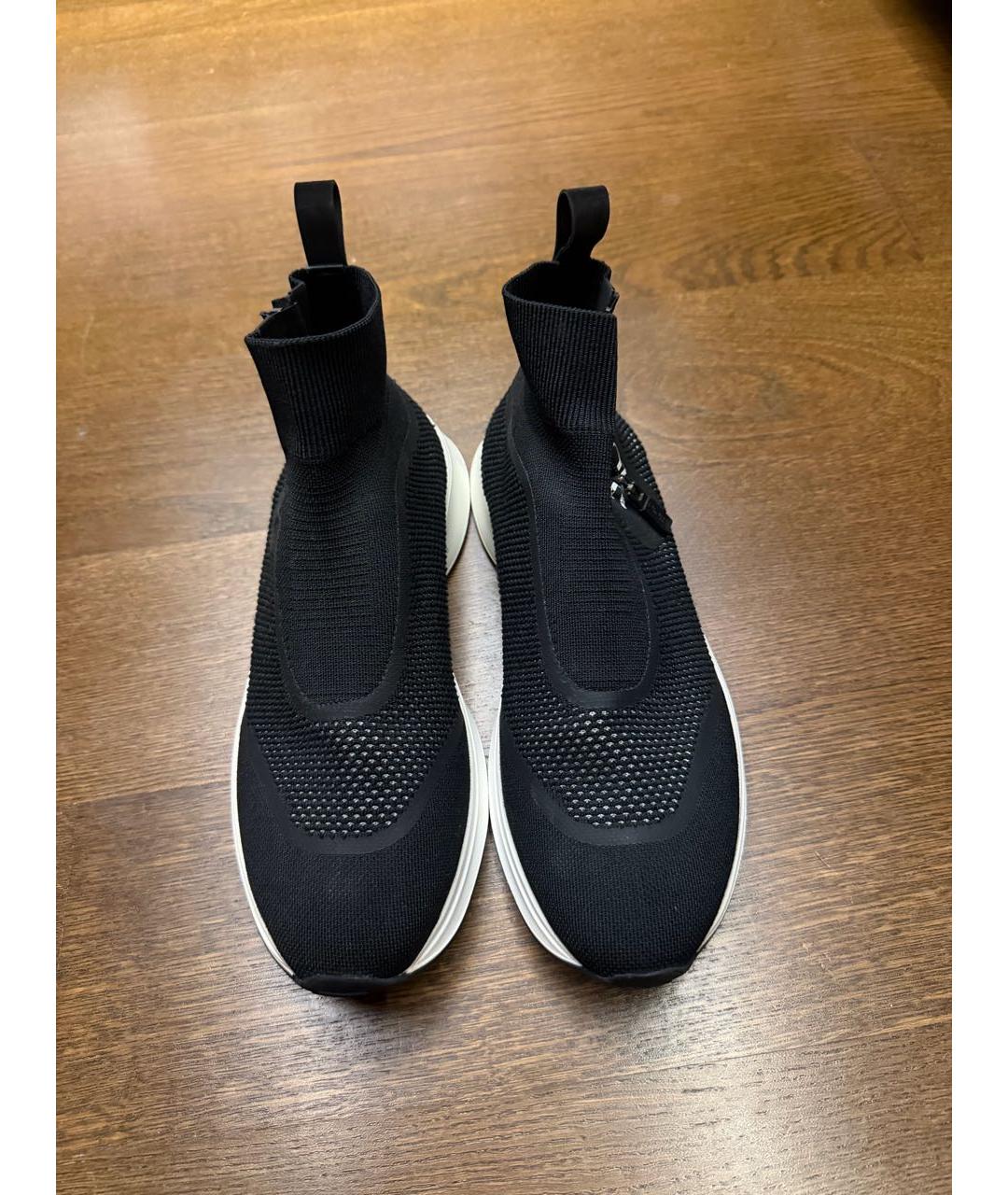 CHRISTIAN DIOR Черные текстильные высокие кроссовки / кеды, фото 2