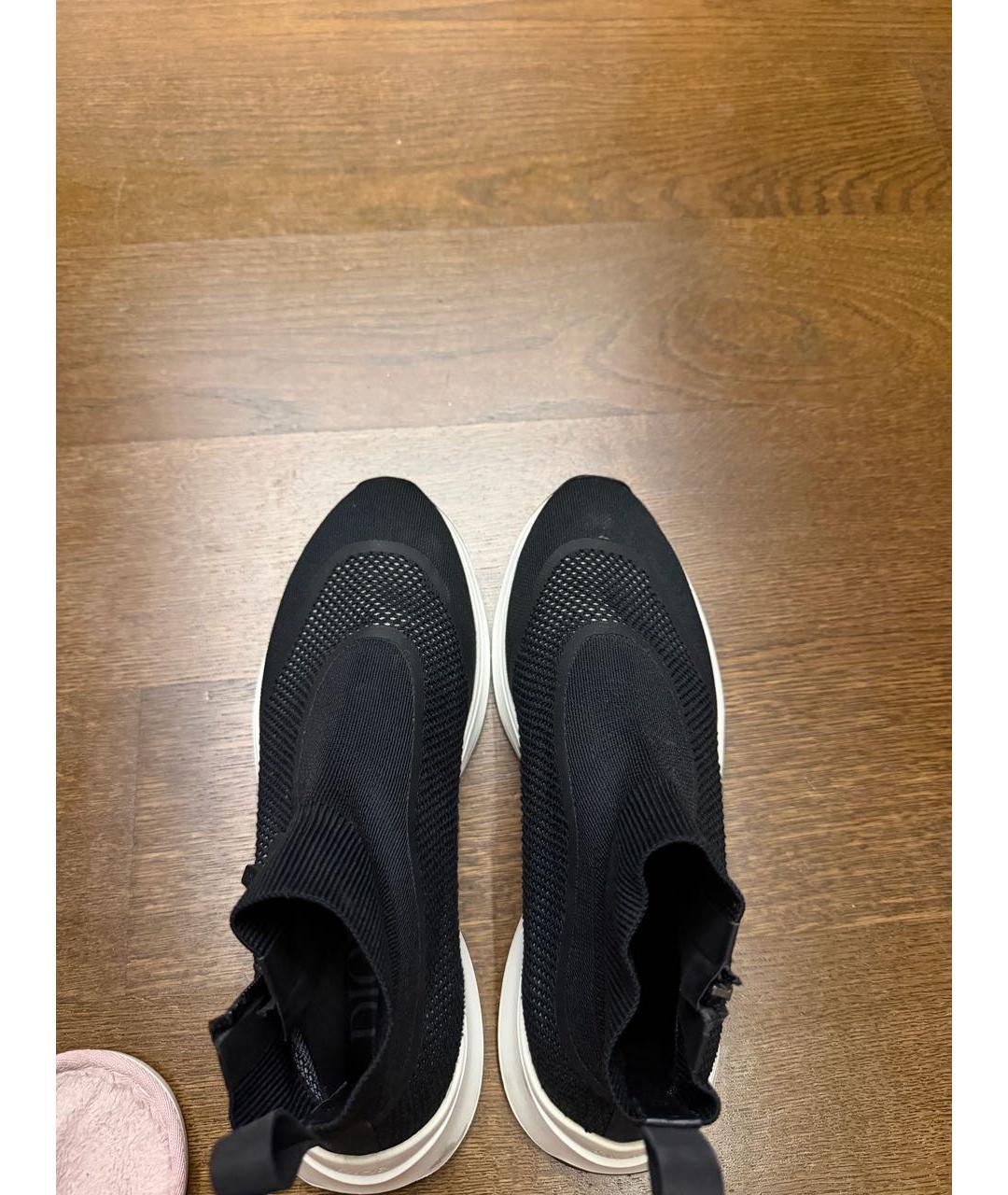 CHRISTIAN DIOR Черные текстильные высокие кроссовки / кеды, фото 3