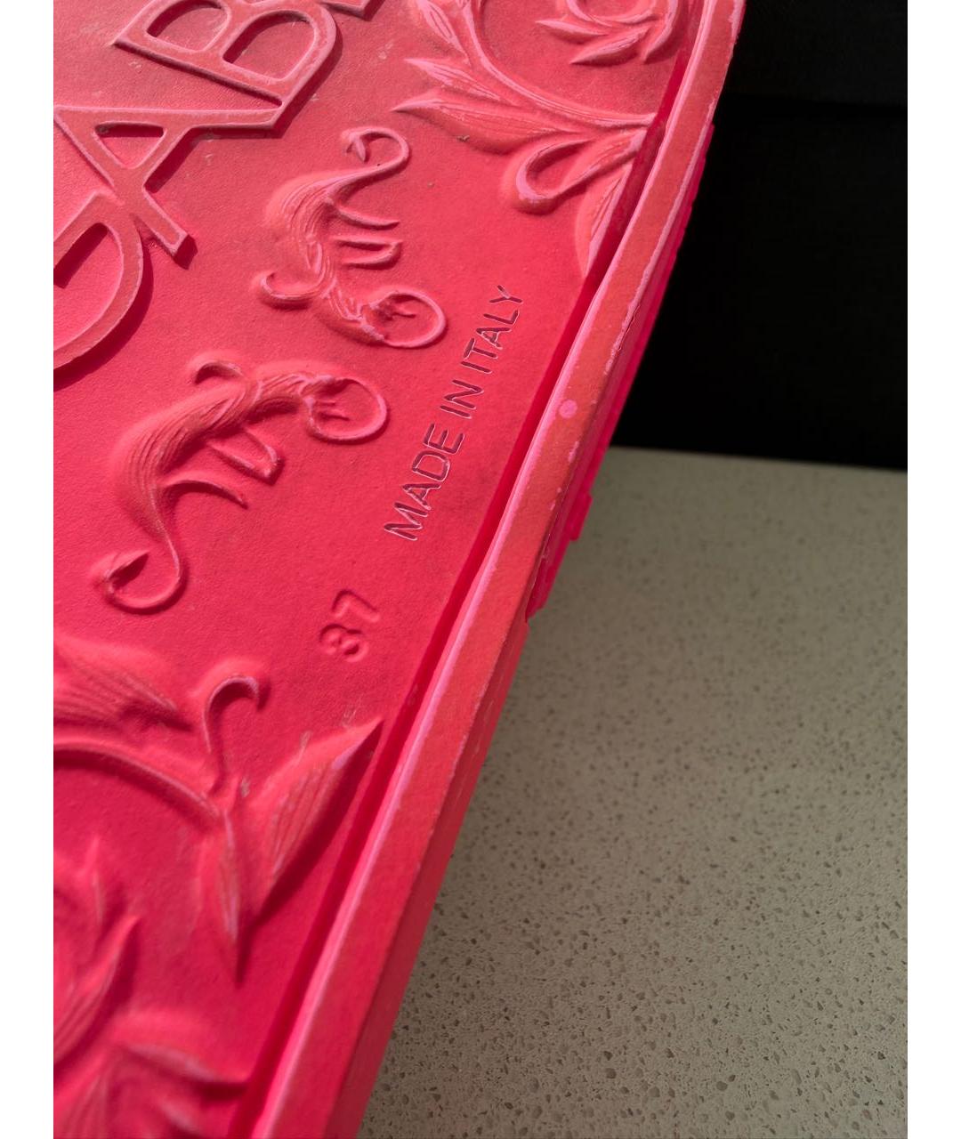 DOLCE&GABBANA Розовые резиновые шлепанцы, фото 8