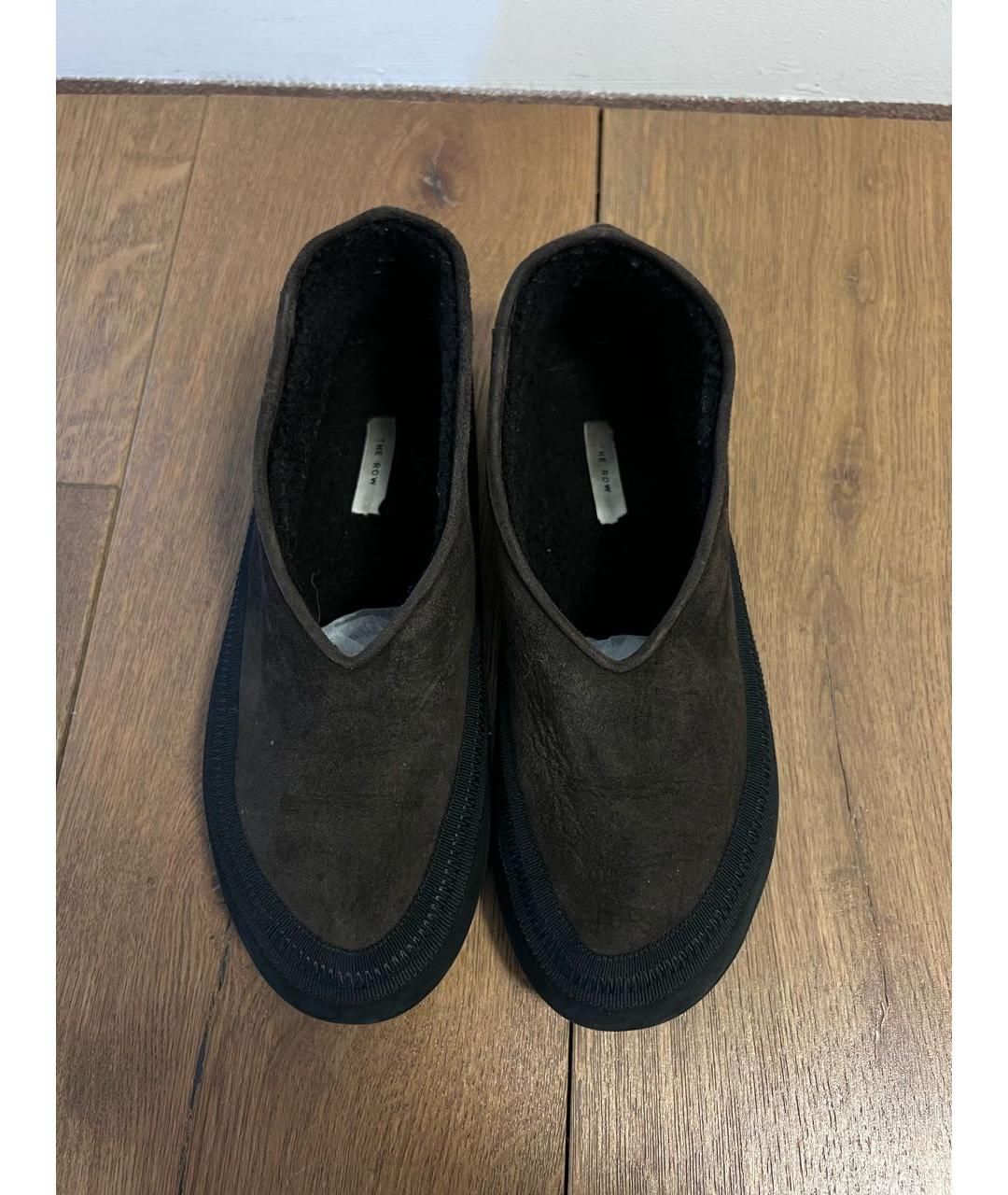 THE ROW Коричневые замшевые балетки, фото 2