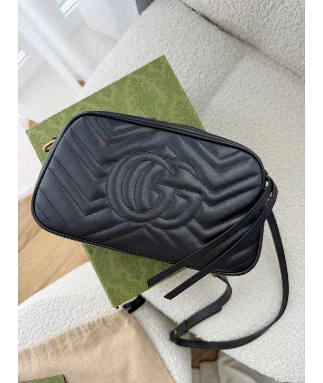 GUCCI Черная кожаная сумка через плечо, фото 6