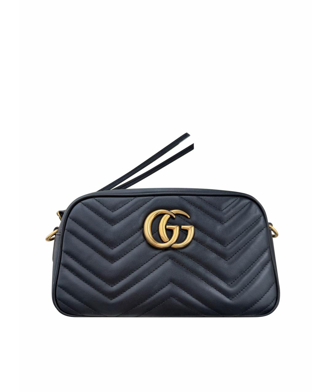 GUCCI Черная кожаная сумка через плечо, фото 1