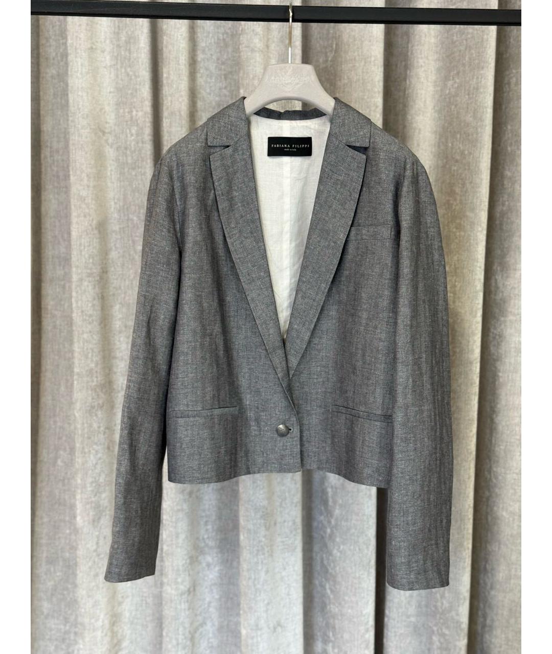 FABIANA FILIPPI Серый костюм с брюками, фото 2