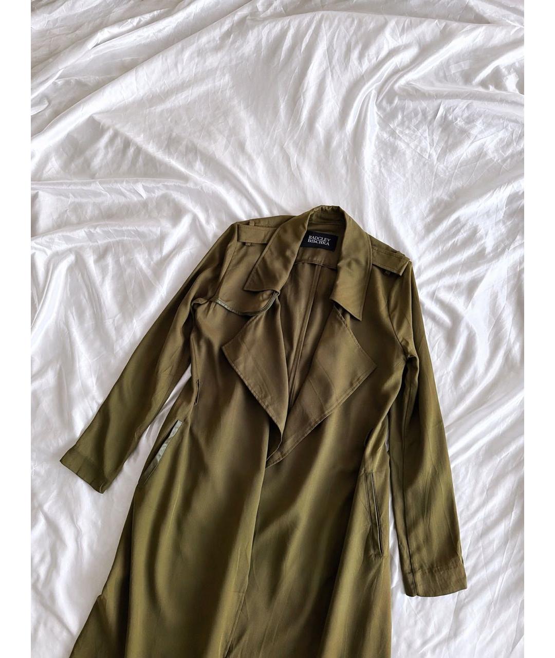 BADGLEY MISCHKA Хаки хлопковый тренч/плащ, фото 2