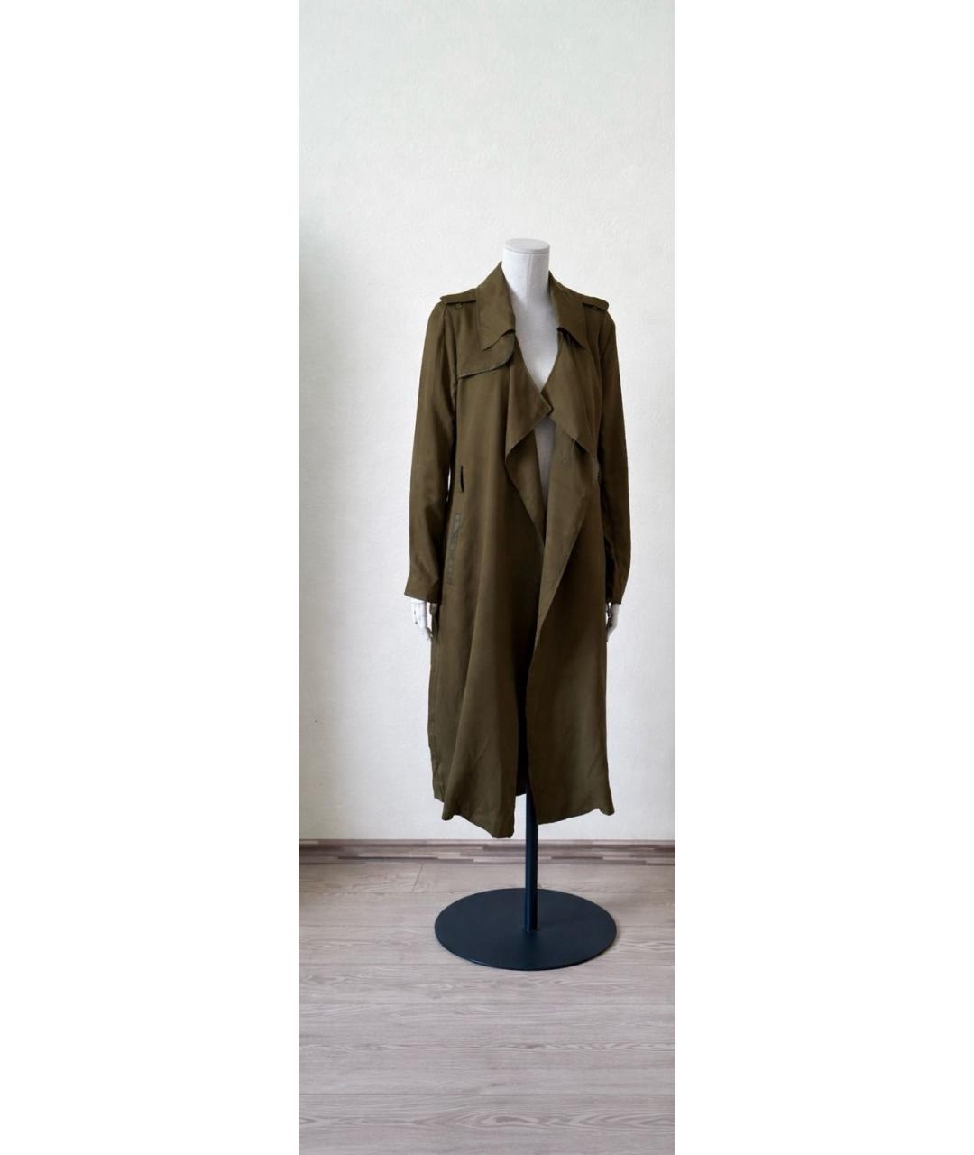 BADGLEY MISCHKA Хаки хлопковый тренч/плащ, фото 6