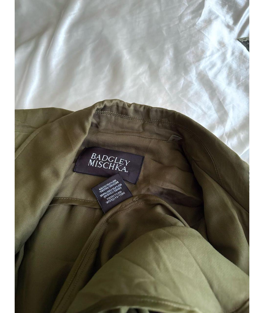 BADGLEY MISCHKA Хаки хлопковый тренч/плащ, фото 4