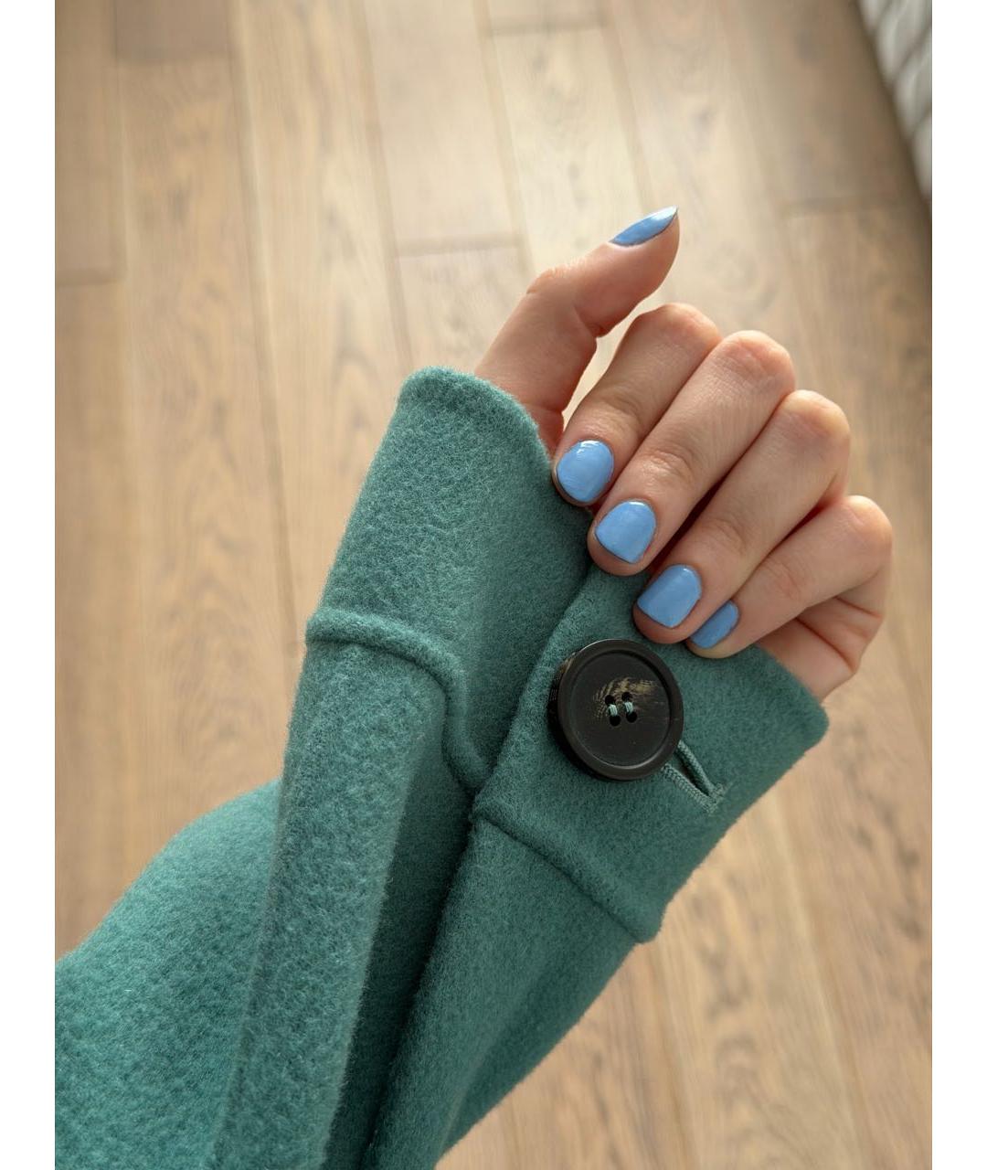 WEEKEND MAX MARA Бирюзовое шерстяное пальто, фото 7