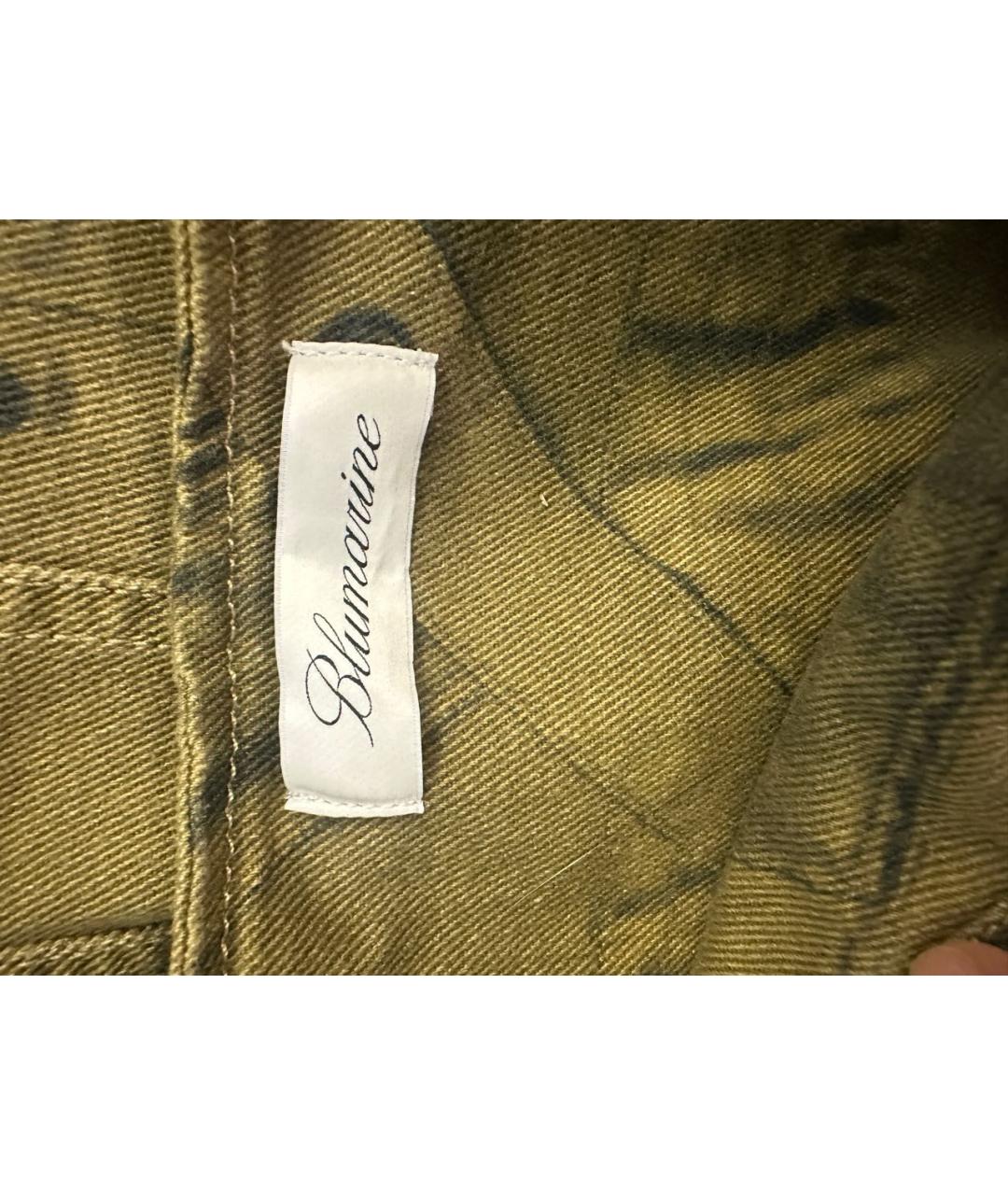 BLUMARINE Зеленое хлопковое повседневное платье, фото 3