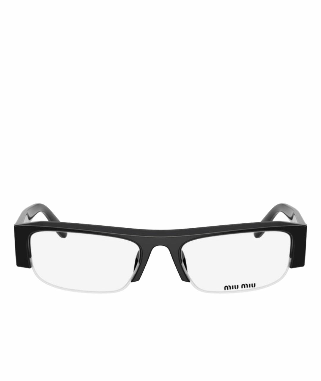 MIU MIU Черные пластиковые солнцезащитные очки, фото 1