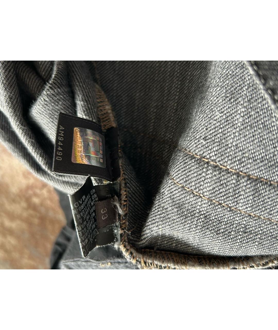 FENDI Черные хлопковые прямые джинсы, фото 5