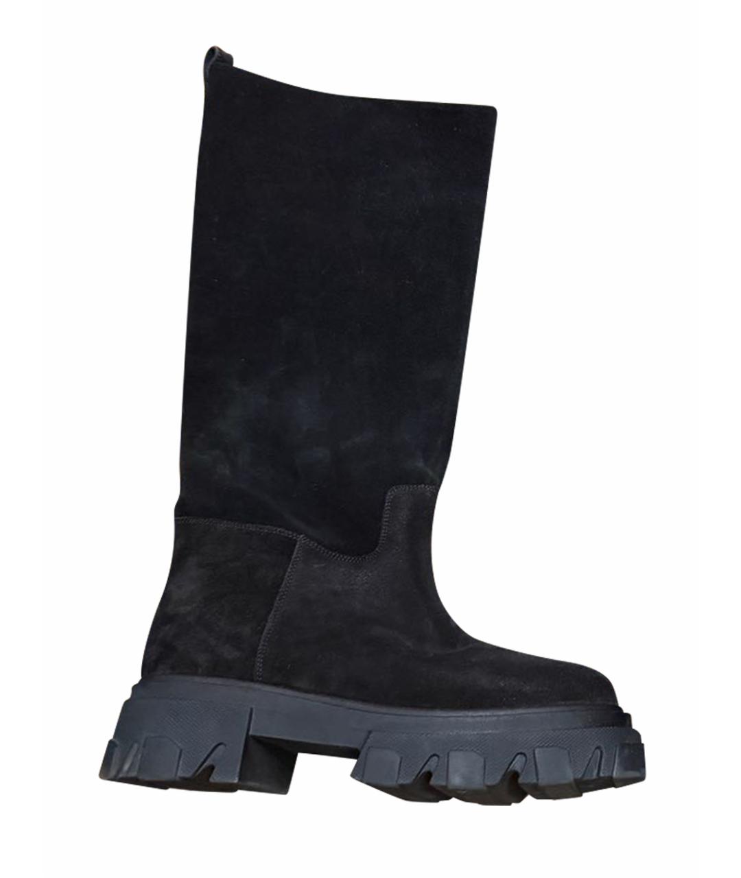 GIABORGHINI Черные замшевые сапоги, фото 1