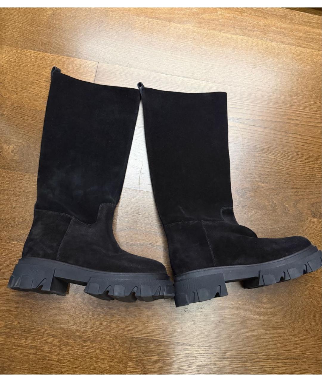 GIABORGHINI Черные замшевые сапоги, фото 5