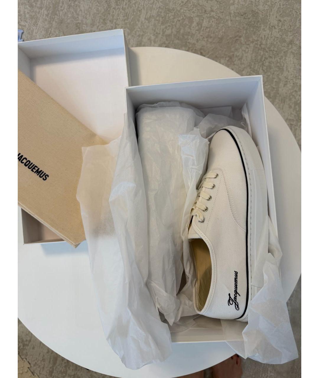 JACQUEMUS Белые текстильные кеды, фото 2