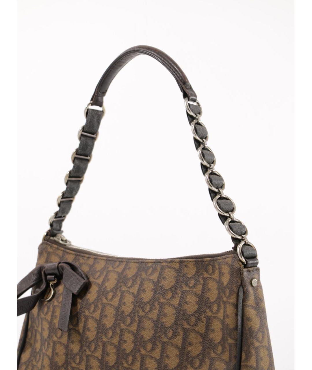 CHRISTIAN DIOR Коричневая сумка с короткими ручками, фото 6