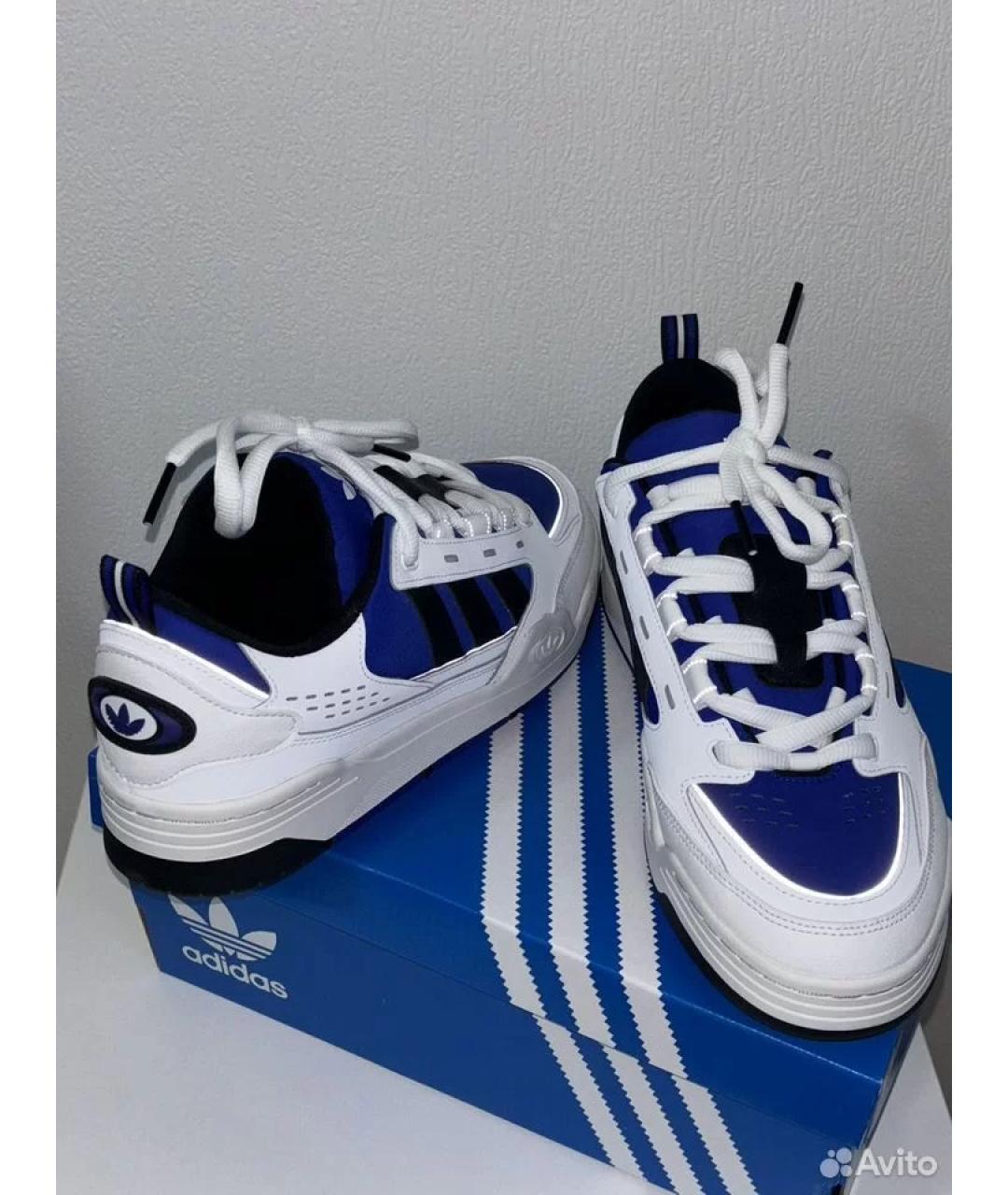 ADIDAS Синие низкие кроссовки / кеды из искусственной кожи, фото 4
