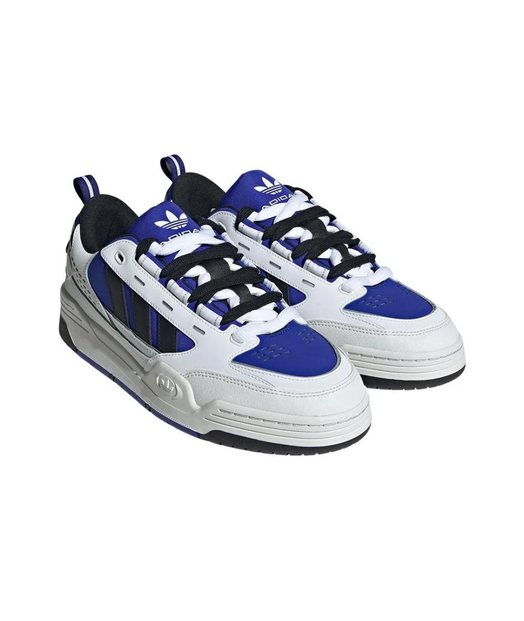 ADIDAS Синие низкие кроссовки / кеды из искусственной кожи, фото 2