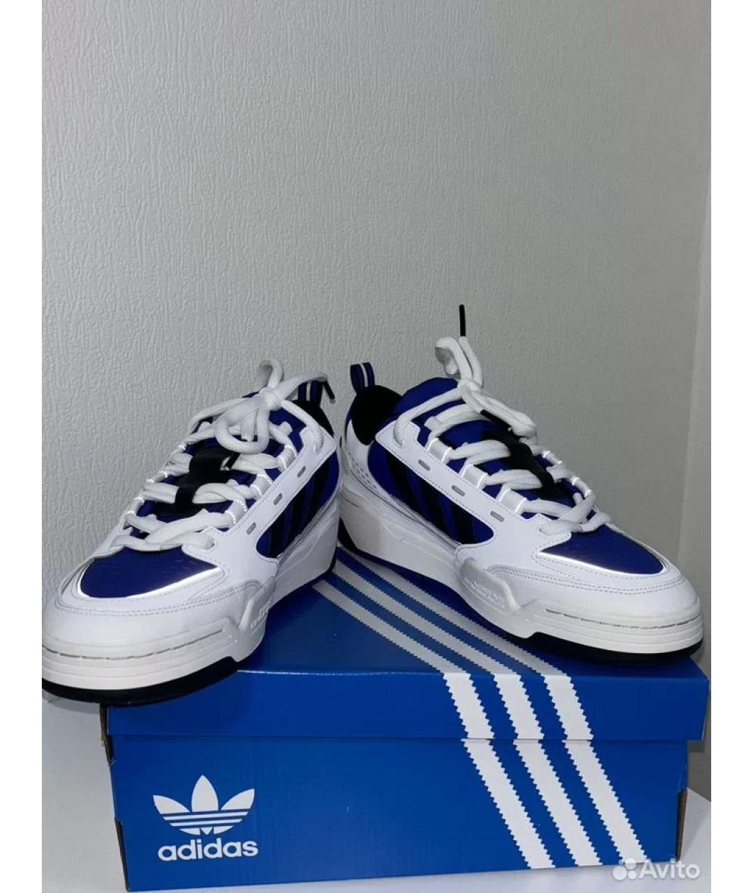 ADIDAS Синие низкие кроссовки / кеды из искусственной кожи, фото 3