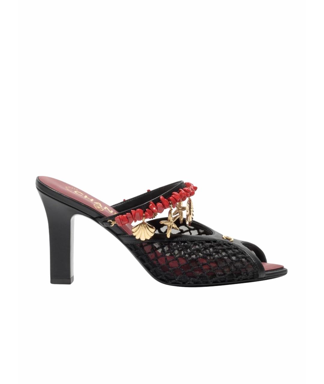 CHANEL Черные босоножки, фото 1