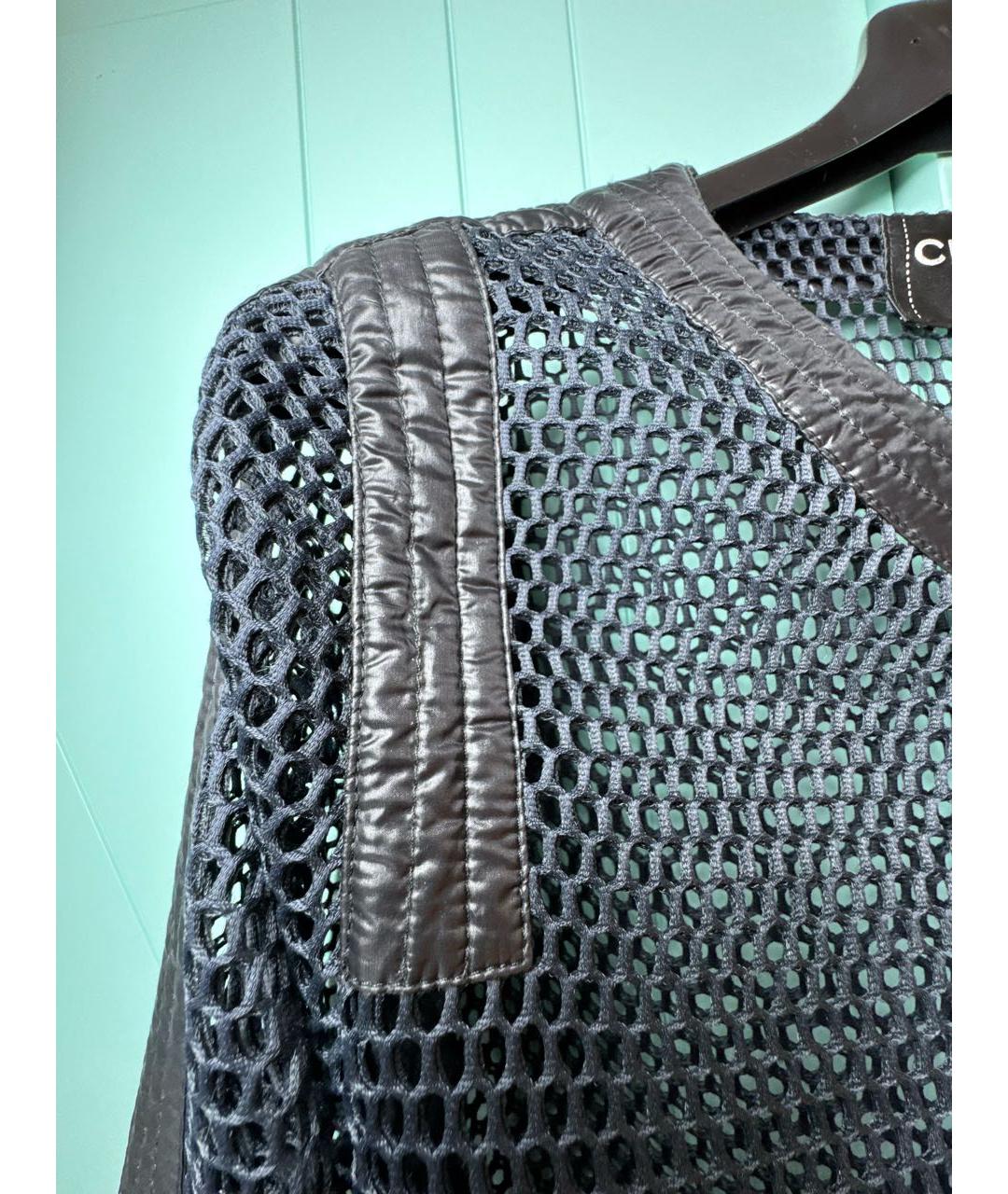 CHANEL Черный сетчатый жакет/пиджак, фото 7