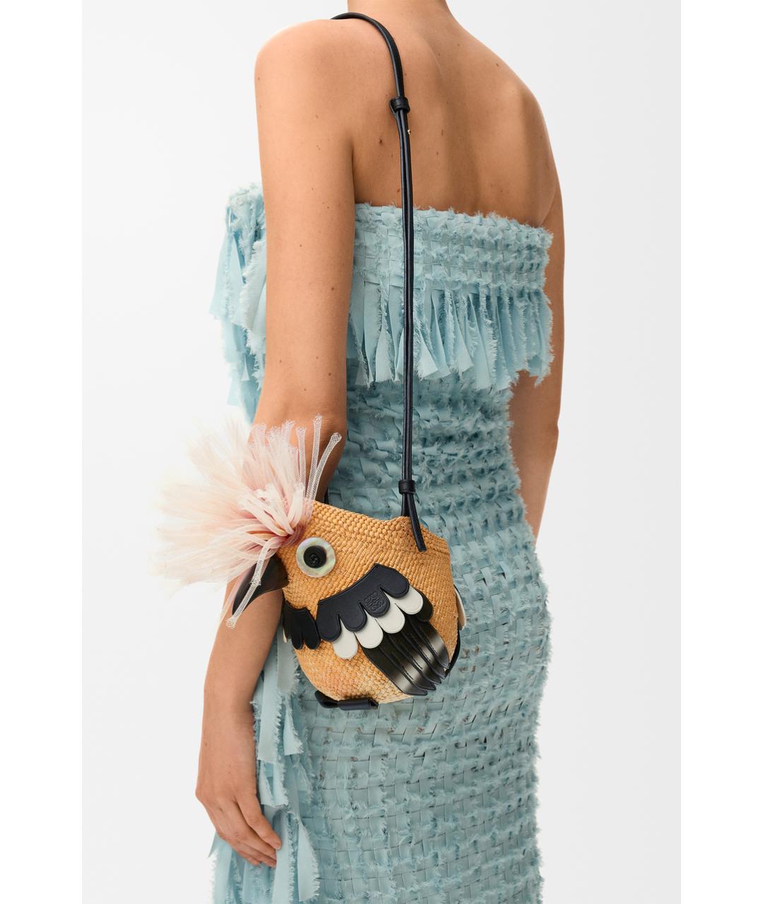 LOEWE Бежевая пелетеная сумка через плечо, фото 2