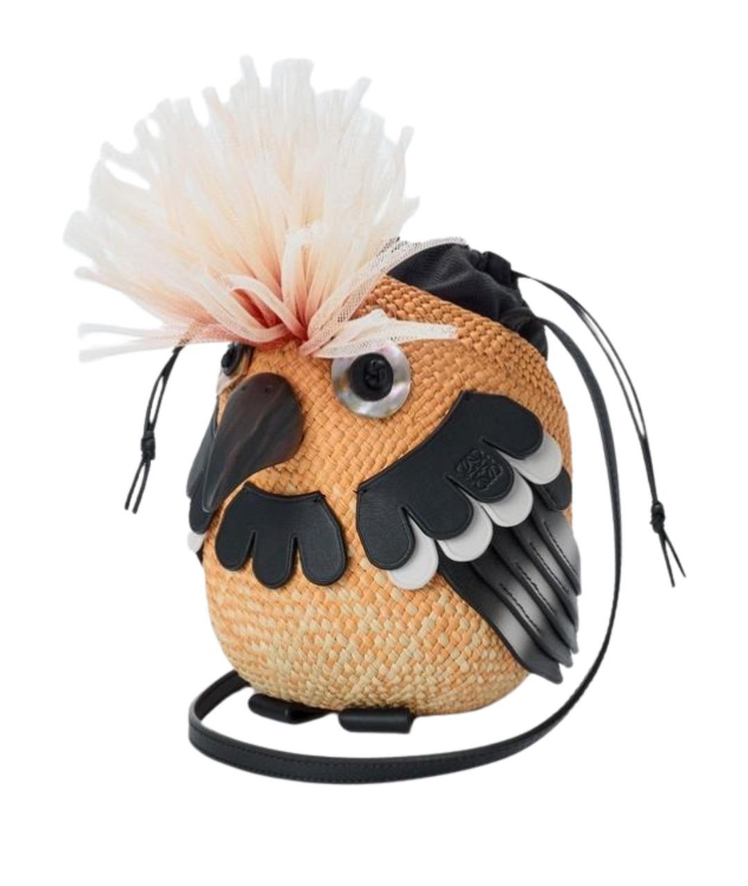 LOEWE Бежевая пелетеная сумка через плечо, фото 1