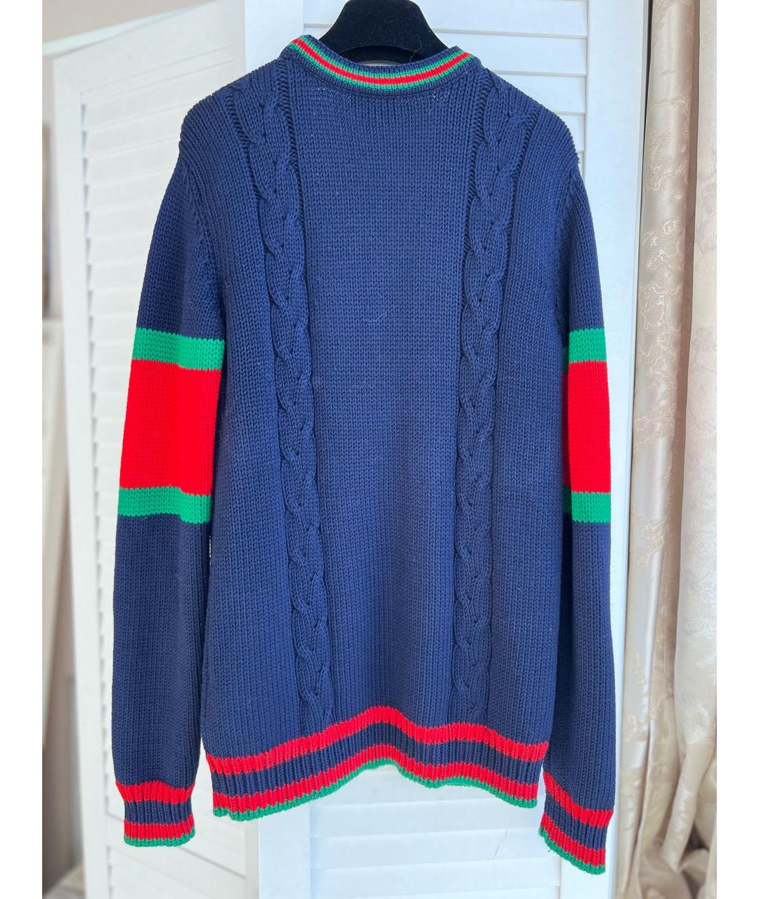 GUCCI Темно-синий шерстяной кардиган, фото 2
