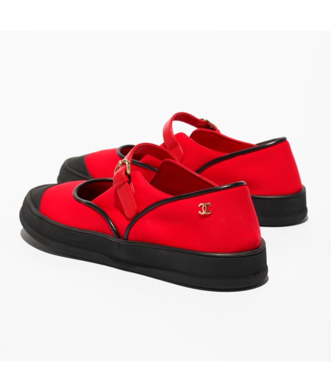 CHANEL Красные балетки, фото 3