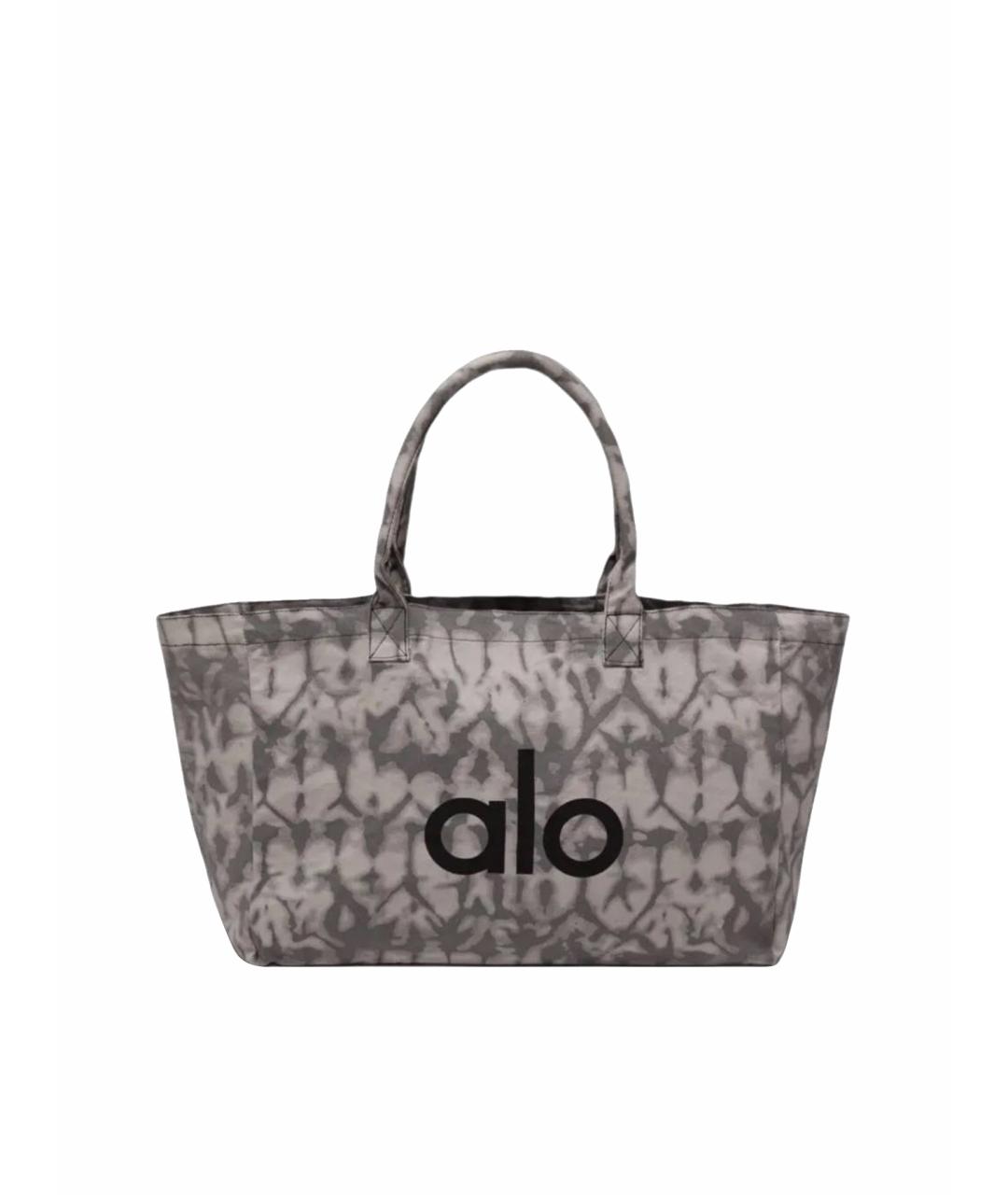 ALO YOGA Серая хлопковая дорожная/спортивная сумка, фото 4