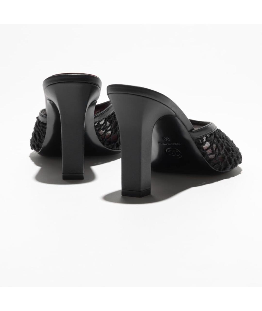 CHANEL Черные босоножки, фото 3