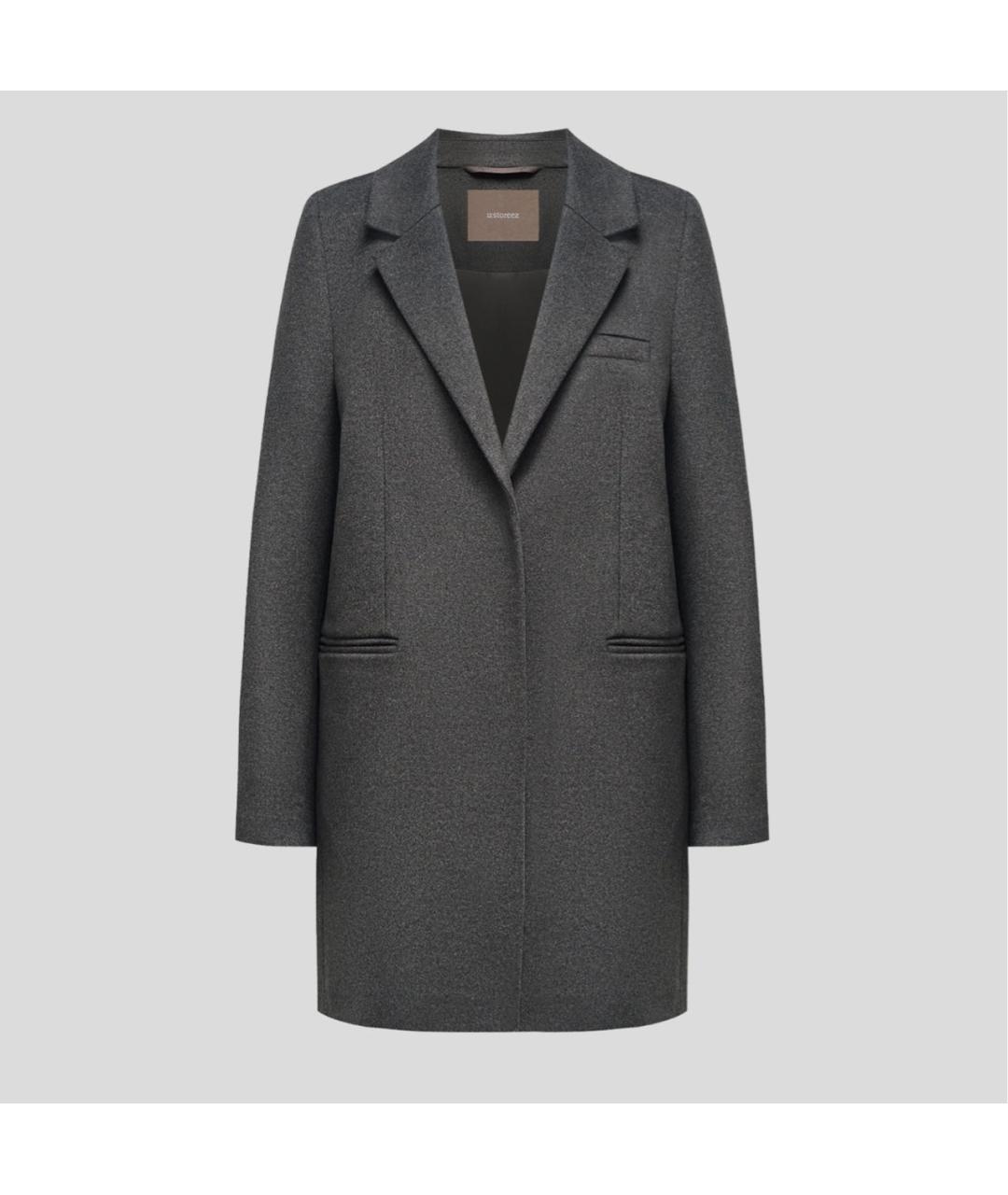 12 STOREEZ Антрацитовый шерстяной жакет/пиджак, фото 6