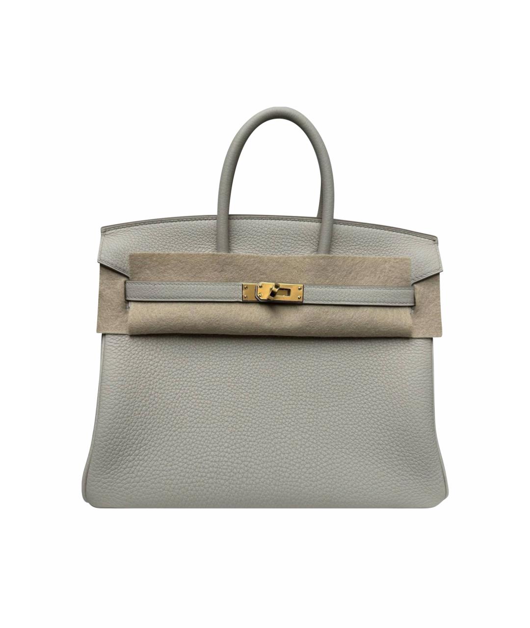 HERMES Белая кожаная сумка с короткими ручками, фото 2