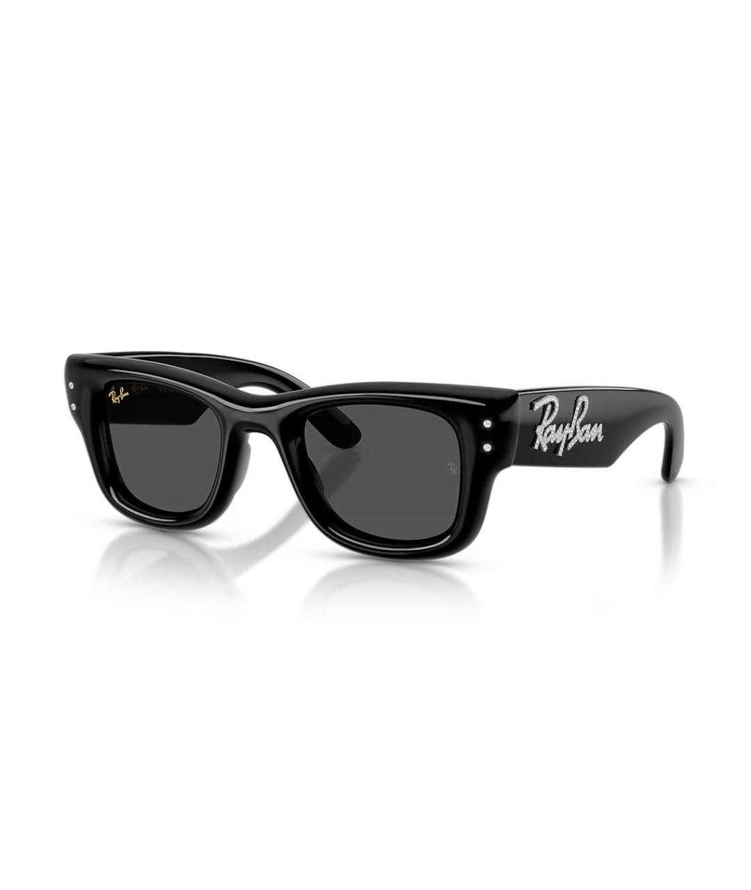 RAY BAN Черные пластиковые солнцезащитные очки, фото 9