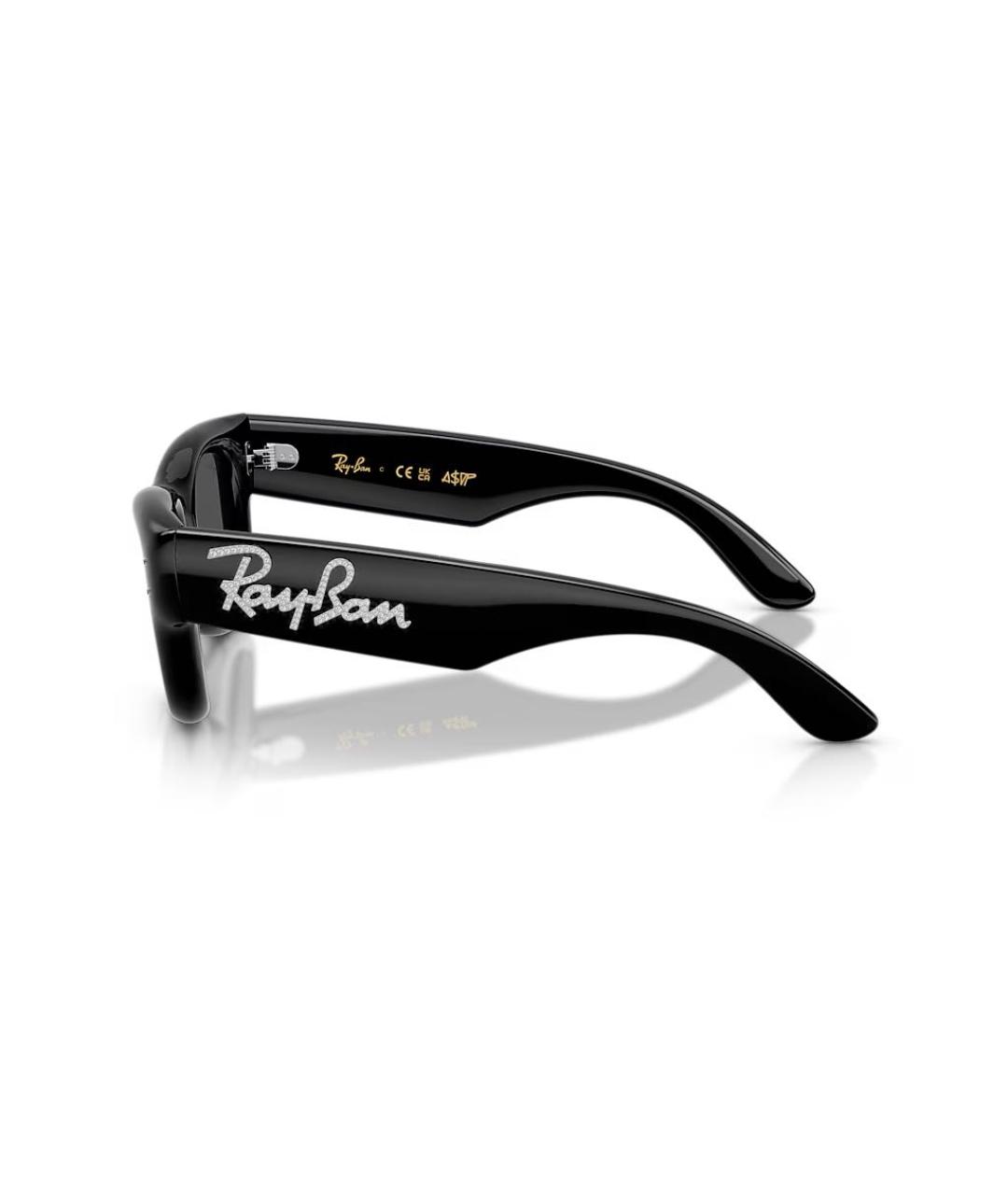 RAY BAN Черные пластиковые солнцезащитные очки, фото 2
