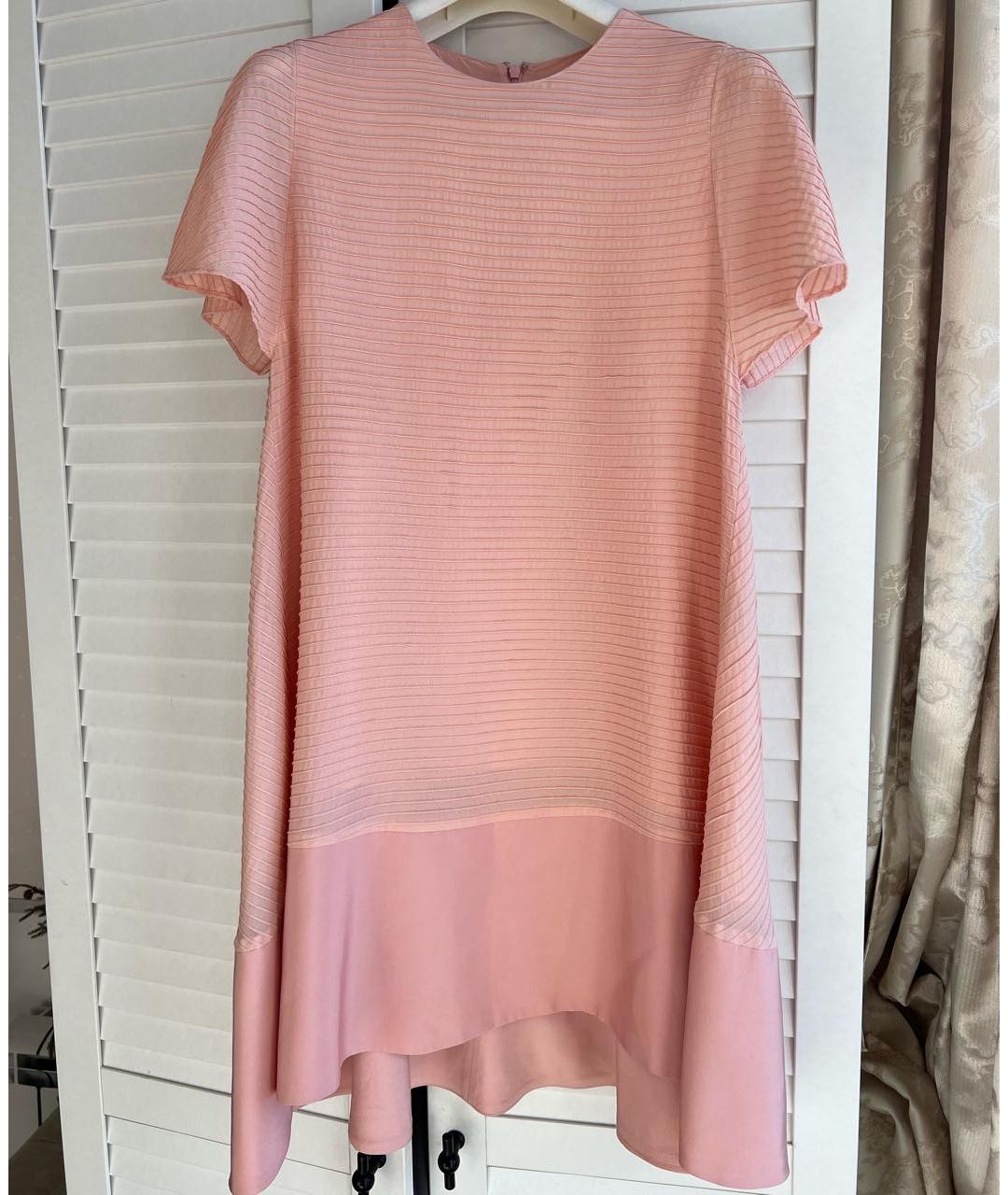 BALENCIAGA Коралловое шелковое коктейльное платье, фото 2