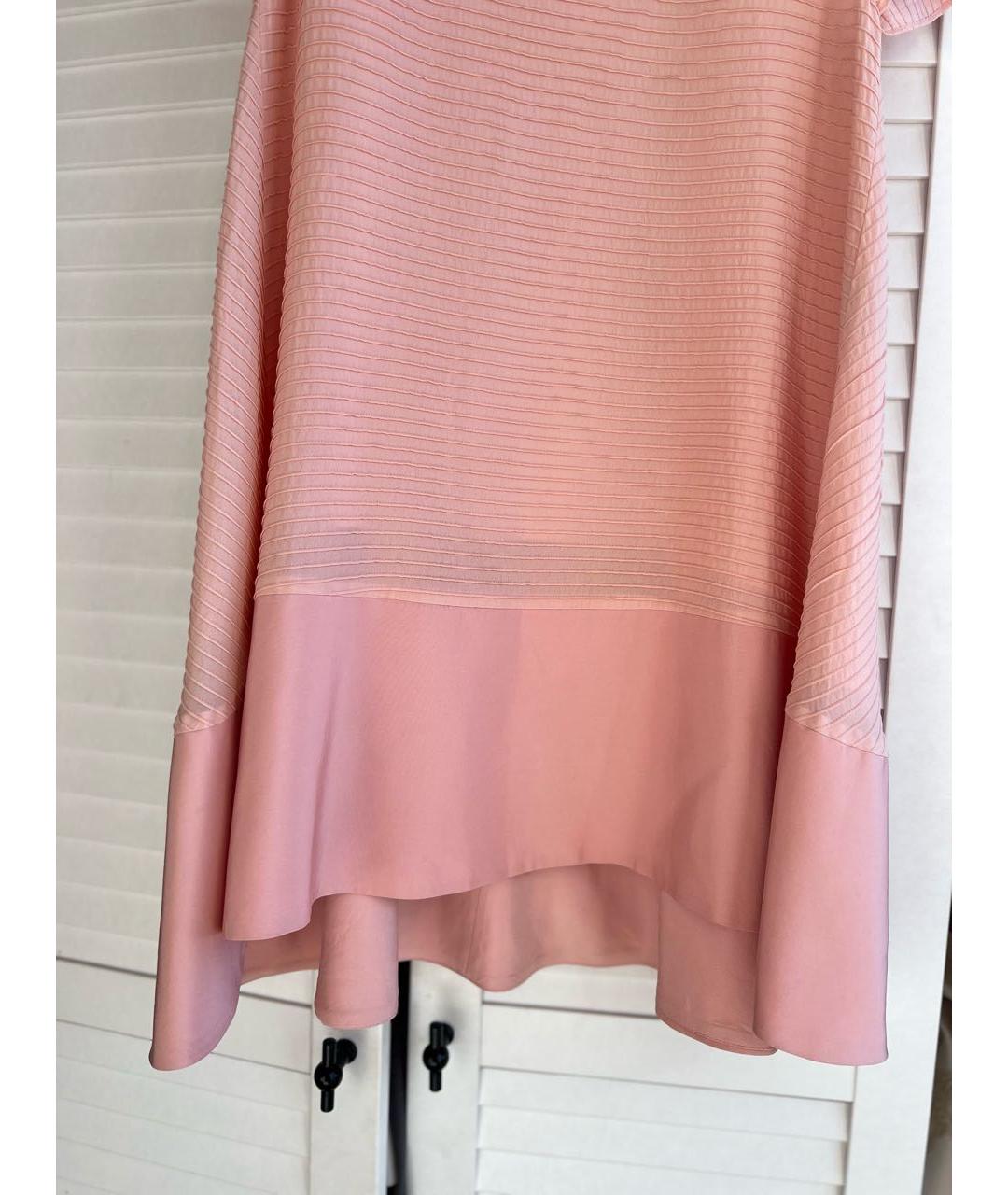 BALENCIAGA Коралловое шелковое коктейльное платье, фото 4