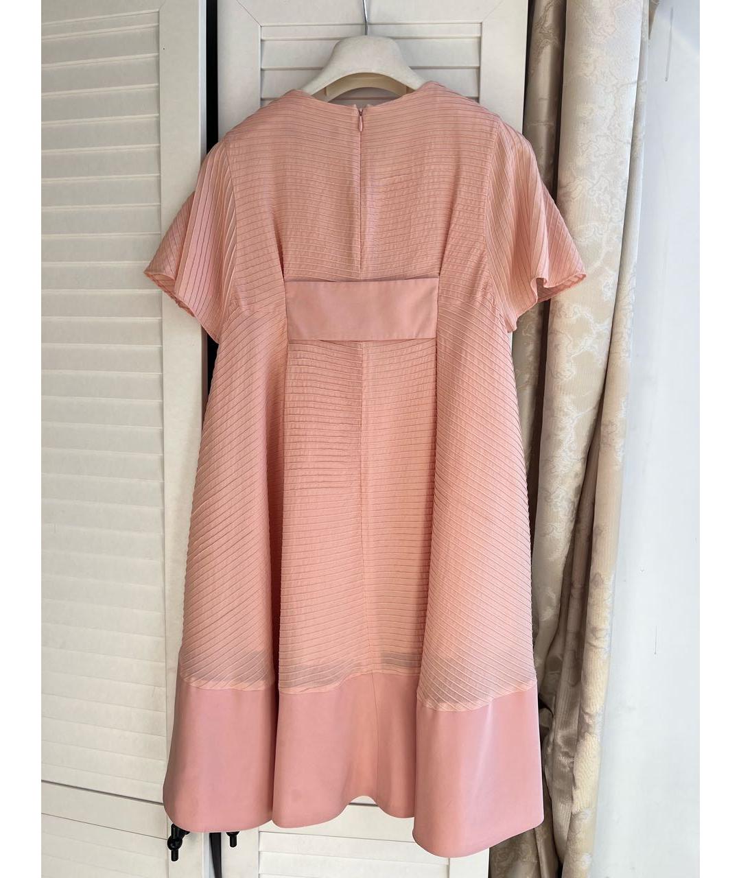 BALENCIAGA Коралловое шелковое коктейльное платье, фото 3