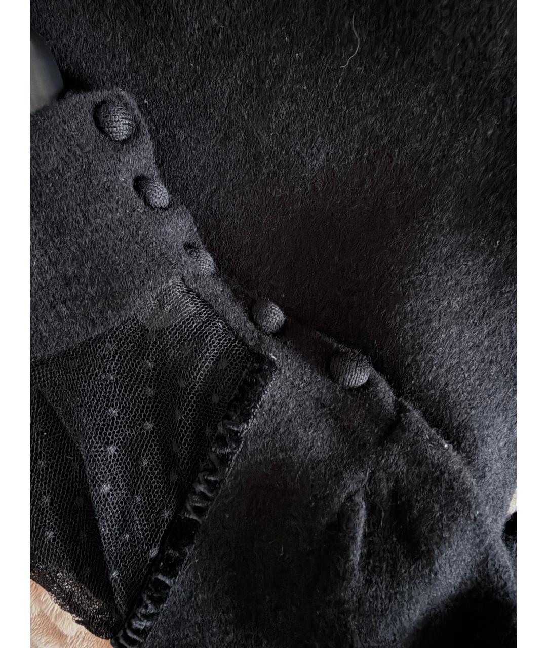 RED VALENTINO Черное шерстяное коктейльное платье, фото 3