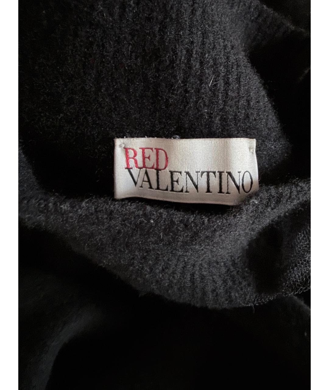 RED VALENTINO Черное шерстяное коктейльное платье, фото 4