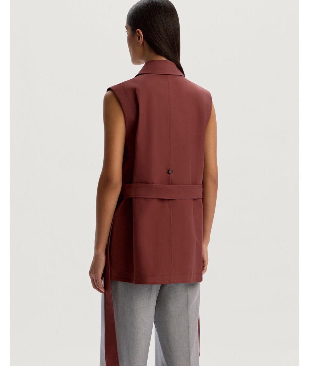 12 STOREEZ Бордовый хлопковый тренч/плащ, фото 5