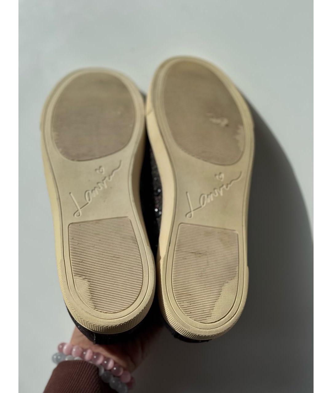 LANVIN Золотые кожаные кеды, фото 8