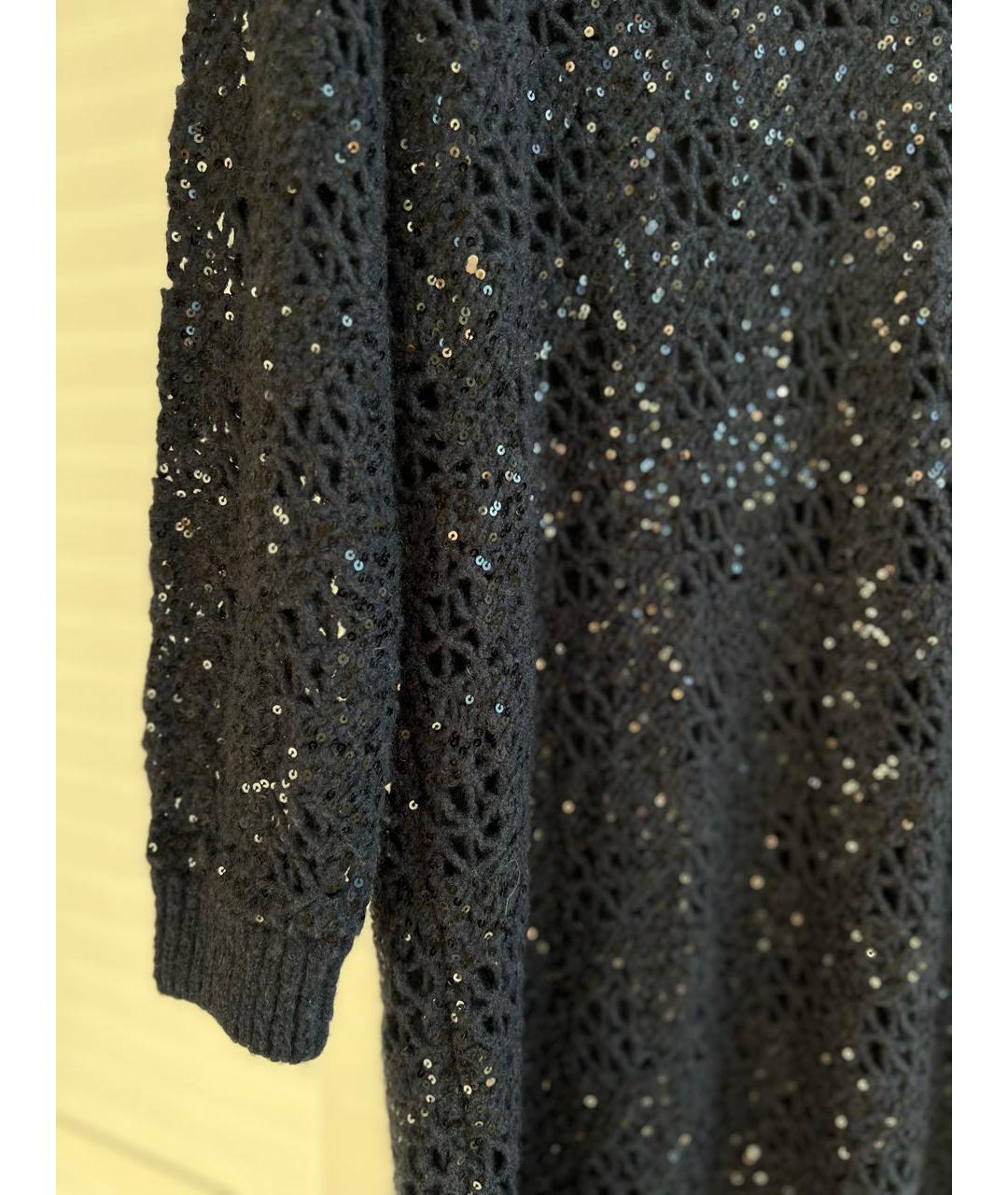 BRUNELLO CUCINELLI Антрацитовое кашемировое повседневное платье, фото 4