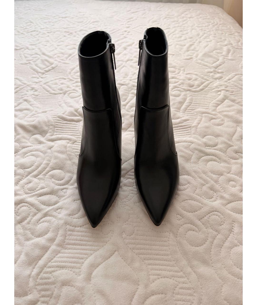 MICHAEL KORS Черные кожаные ботинки, фото 2