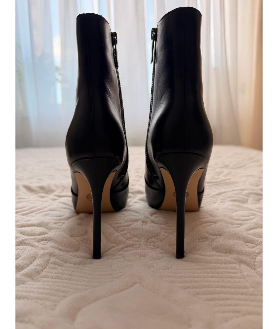 MICHAEL KORS Черные кожаные ботинки, фото 4