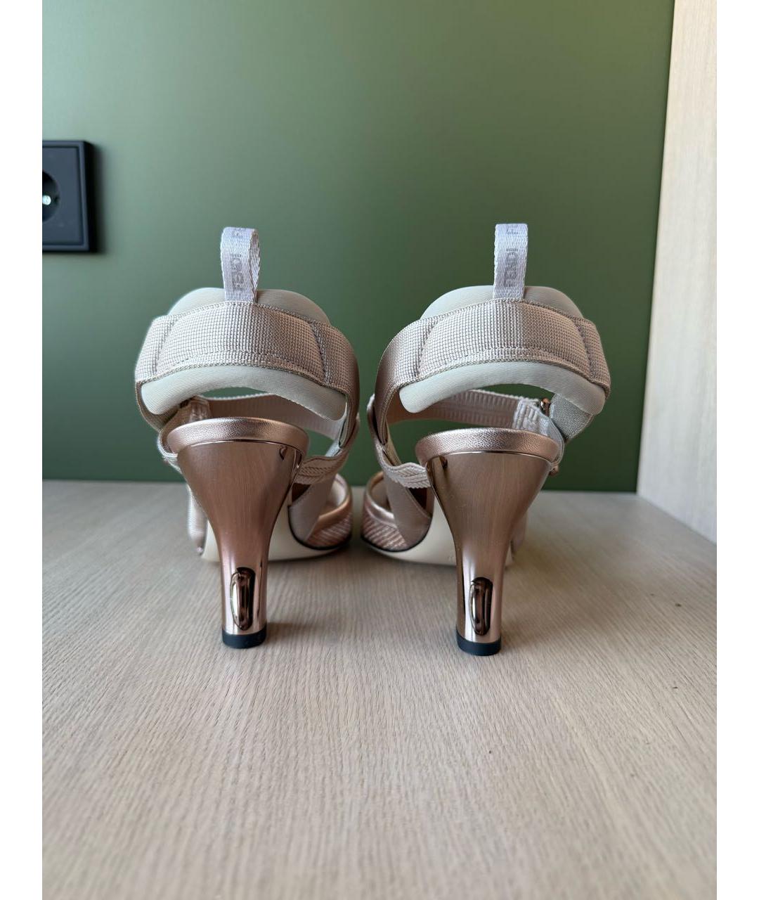 FENDI Коралловые текстильные туфли, фото 4