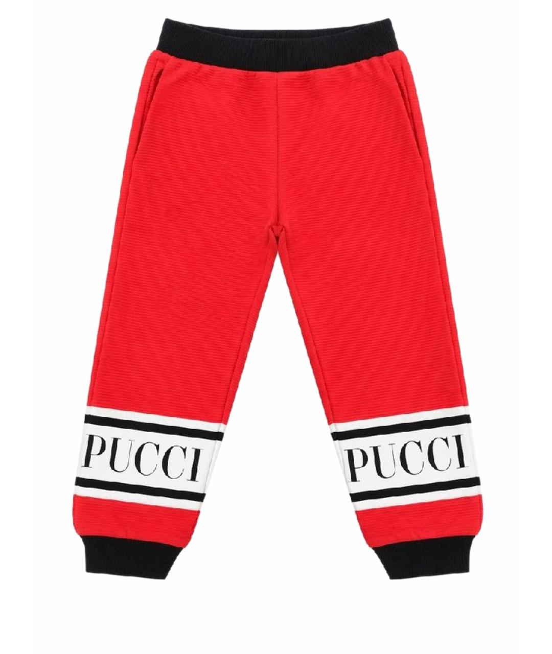 EMILIO PUCCI Красные полиэстеровые брюки и шорты, фото 1