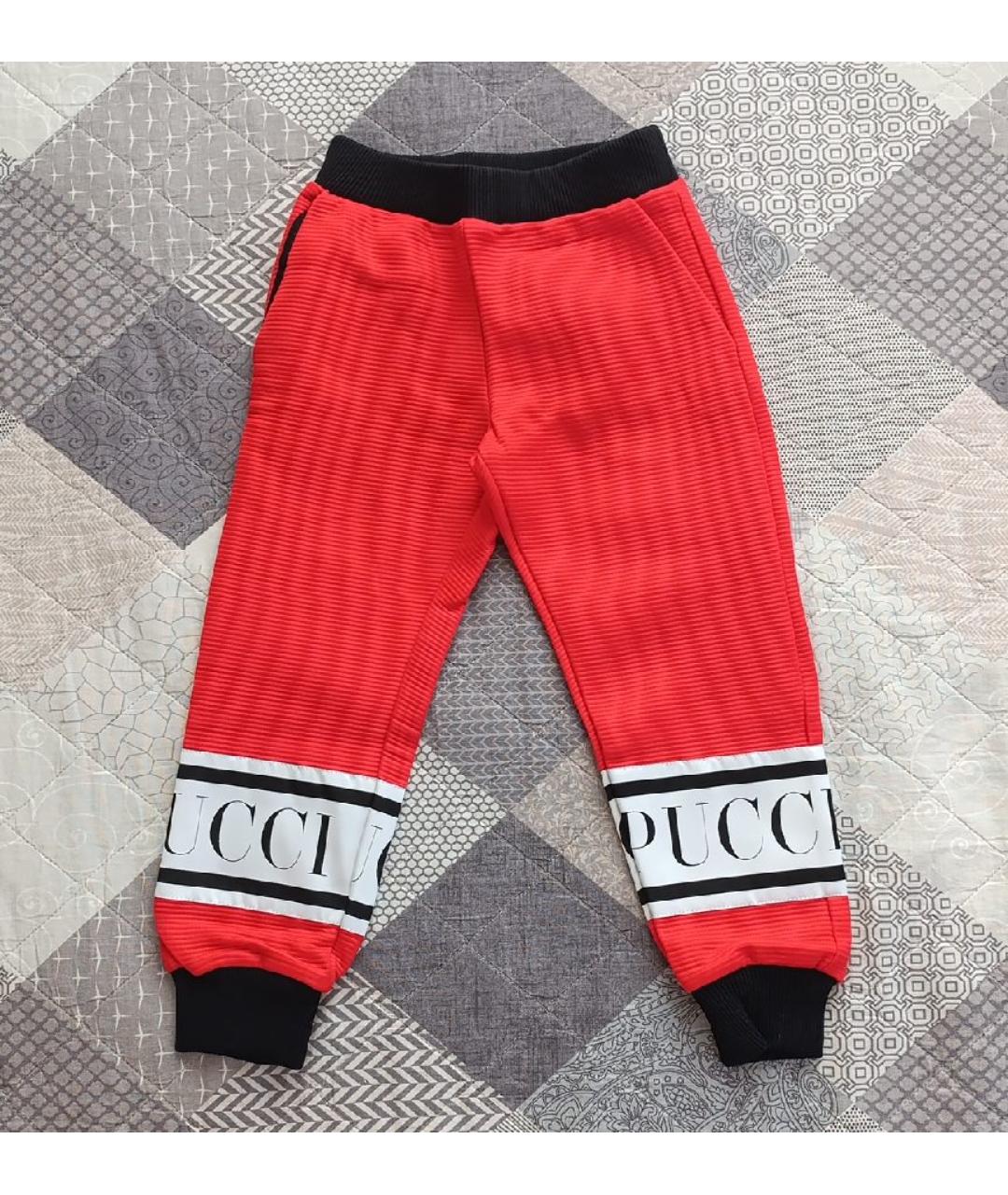 EMILIO PUCCI Красные полиэстеровые брюки и шорты, фото 3