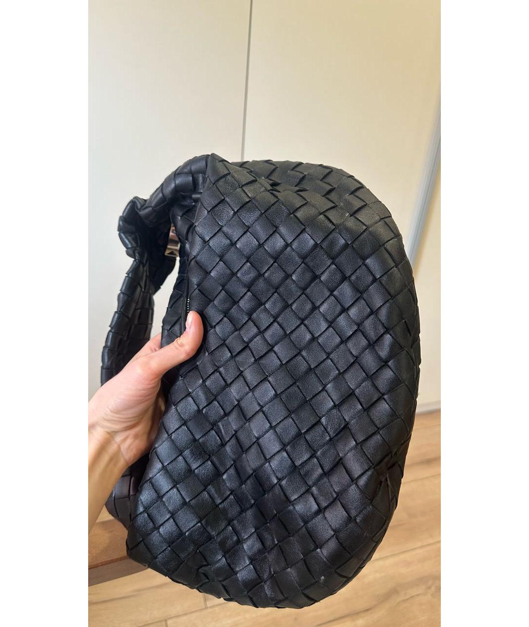 BOTTEGA VENETA Черная кожаная сумка с короткими ручками, фото 3